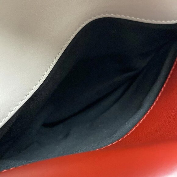 Auth Salvatore Ferragamo Gancini 21H986 Beige Red Multi PVC Leather - Picture 16 of 16